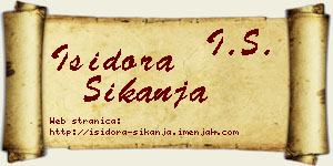 Isidora Šikanja vizit kartica